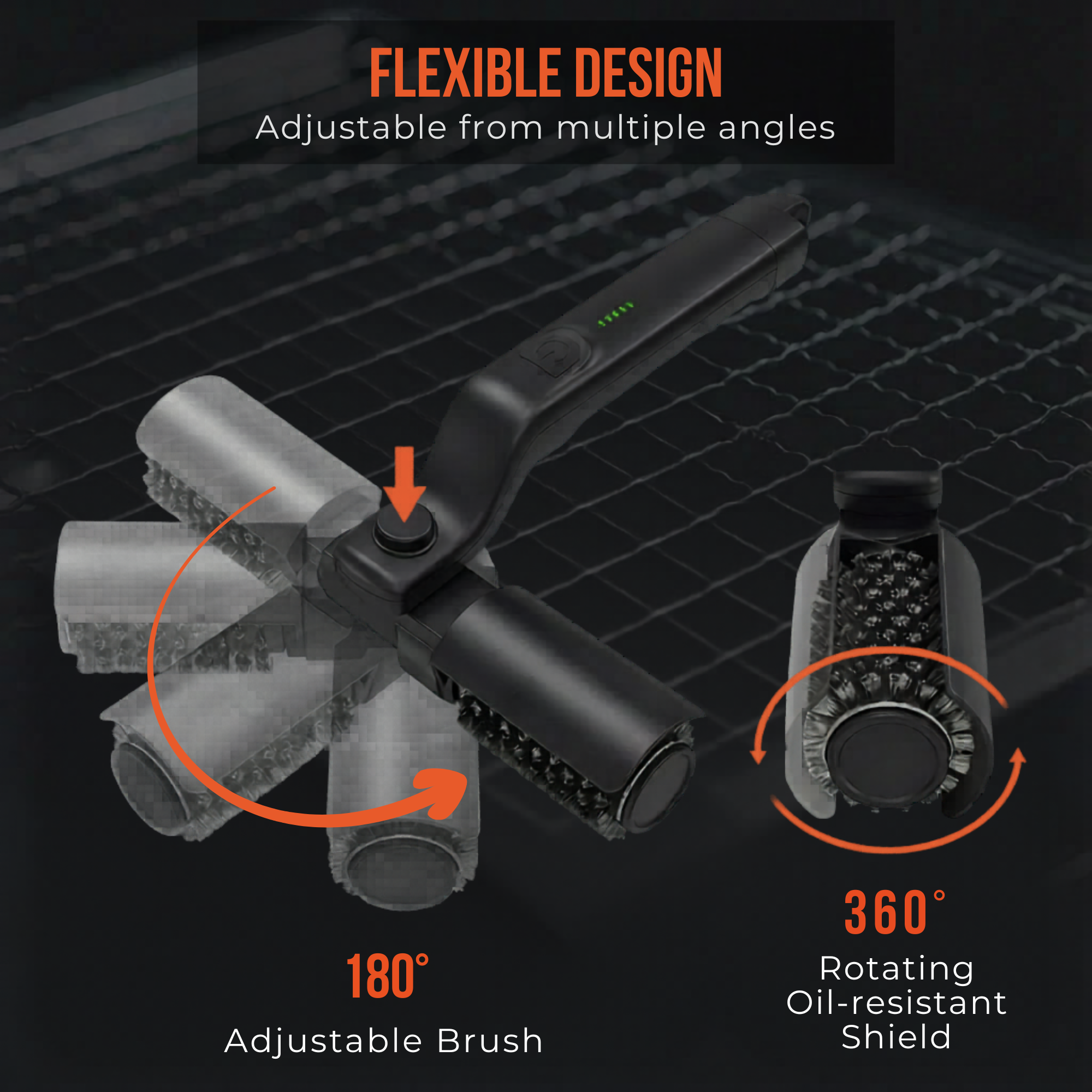 GrillForce Pro — Cordless Electric Grill Cleaning Brush