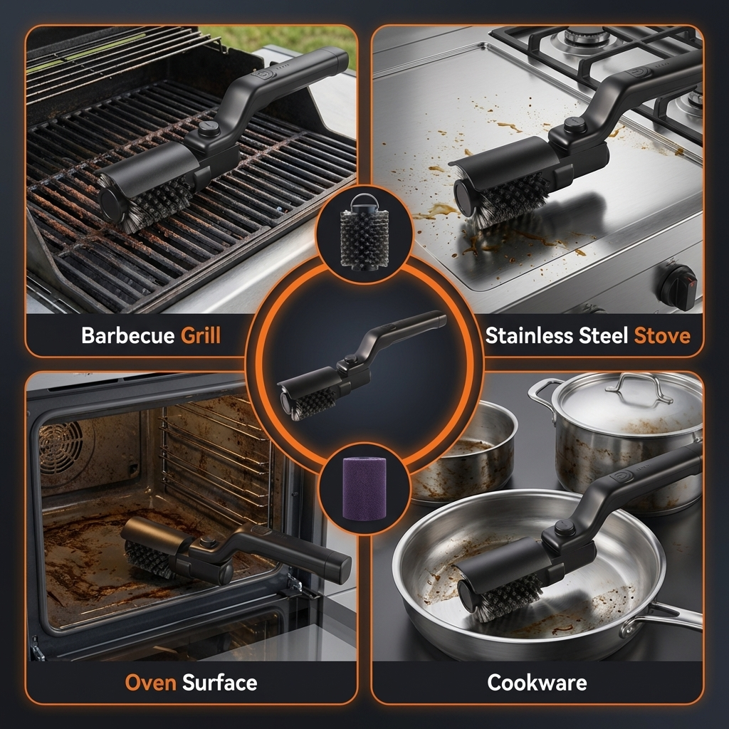 GrillForce Pro — Cordless Electric Grill Cleaning Brush